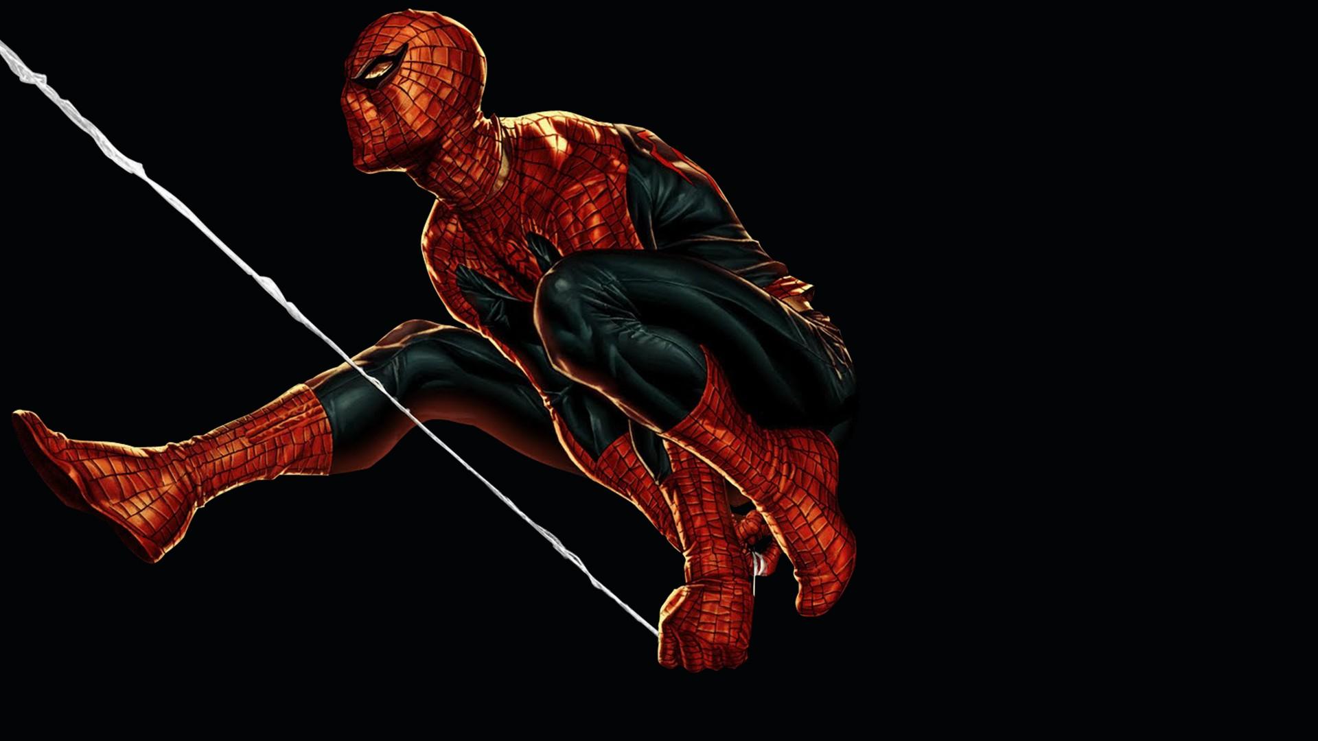 Spider-Man Marvel Black Drawing Spiderman Spider over black background  Wallpapers HD / Desktop and Mobile Backgrounds