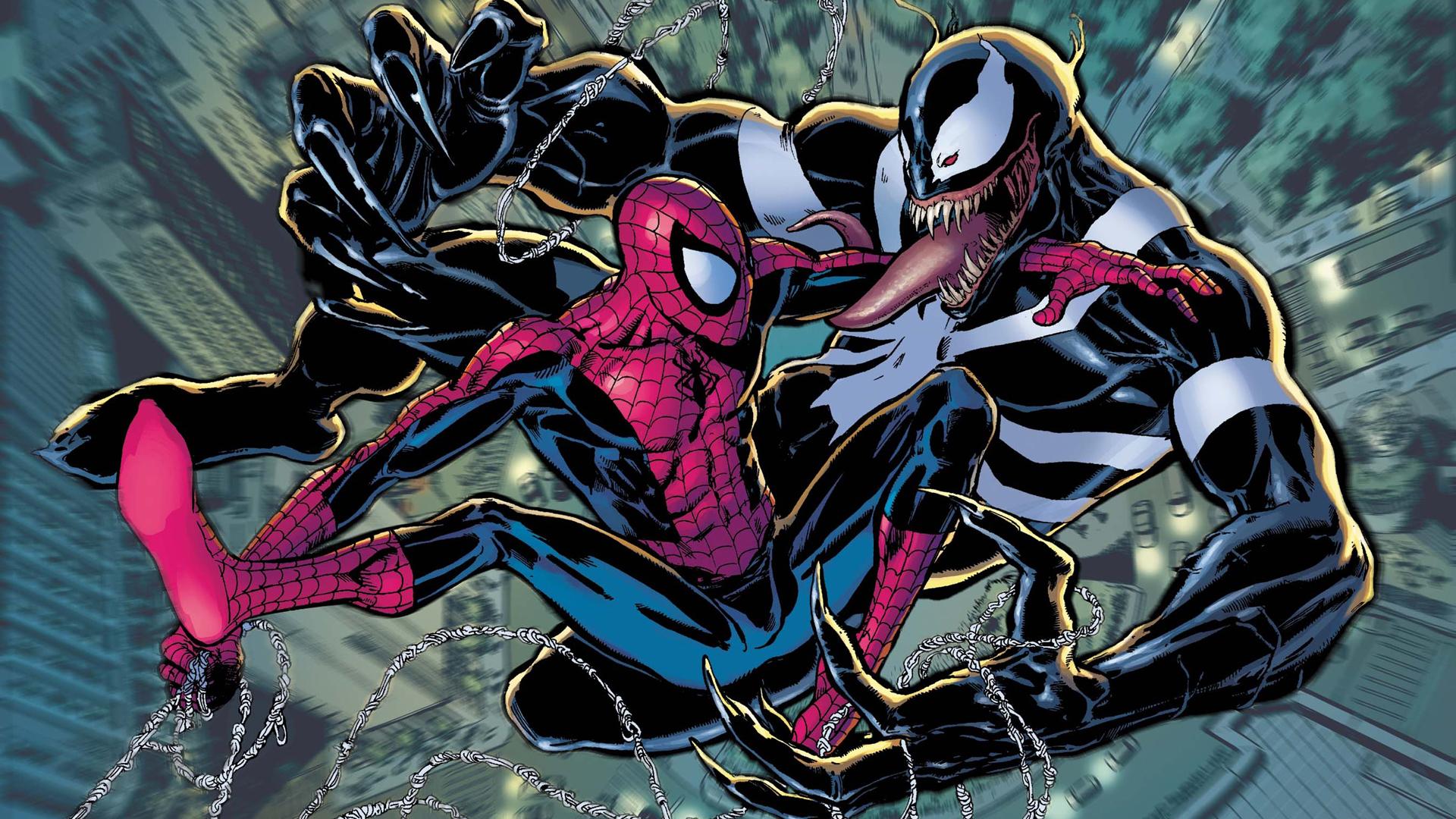 Spiderman Comics Spider-man Superhero fihgting wallpaper Wallpaper