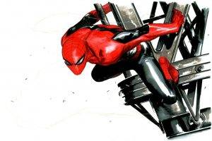 Spiderman Comics Spider-man Superhero red and dark wallpaper