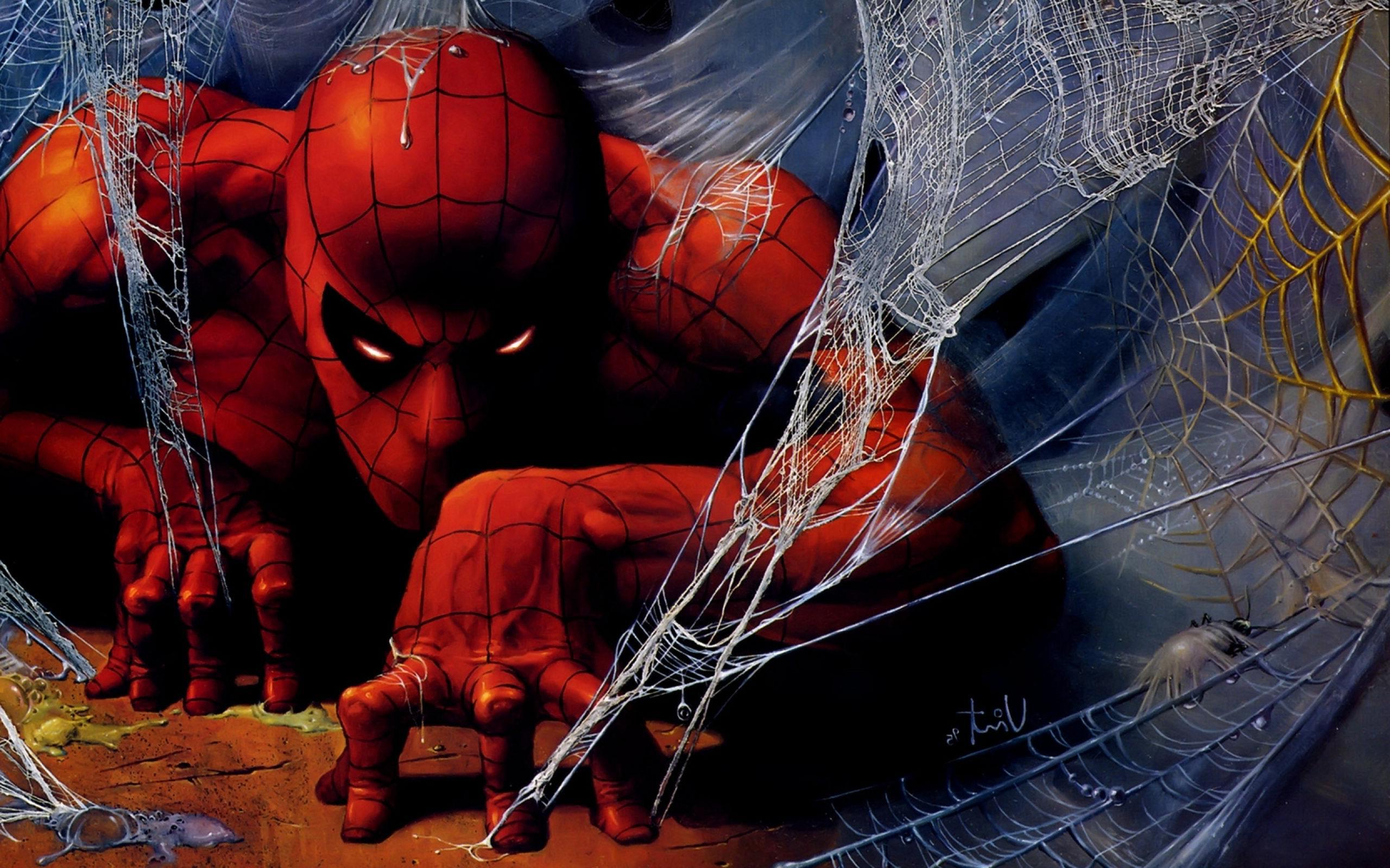 Spiderman Comics Spider-man Superhero waitng Wallpapers HD / Desktop