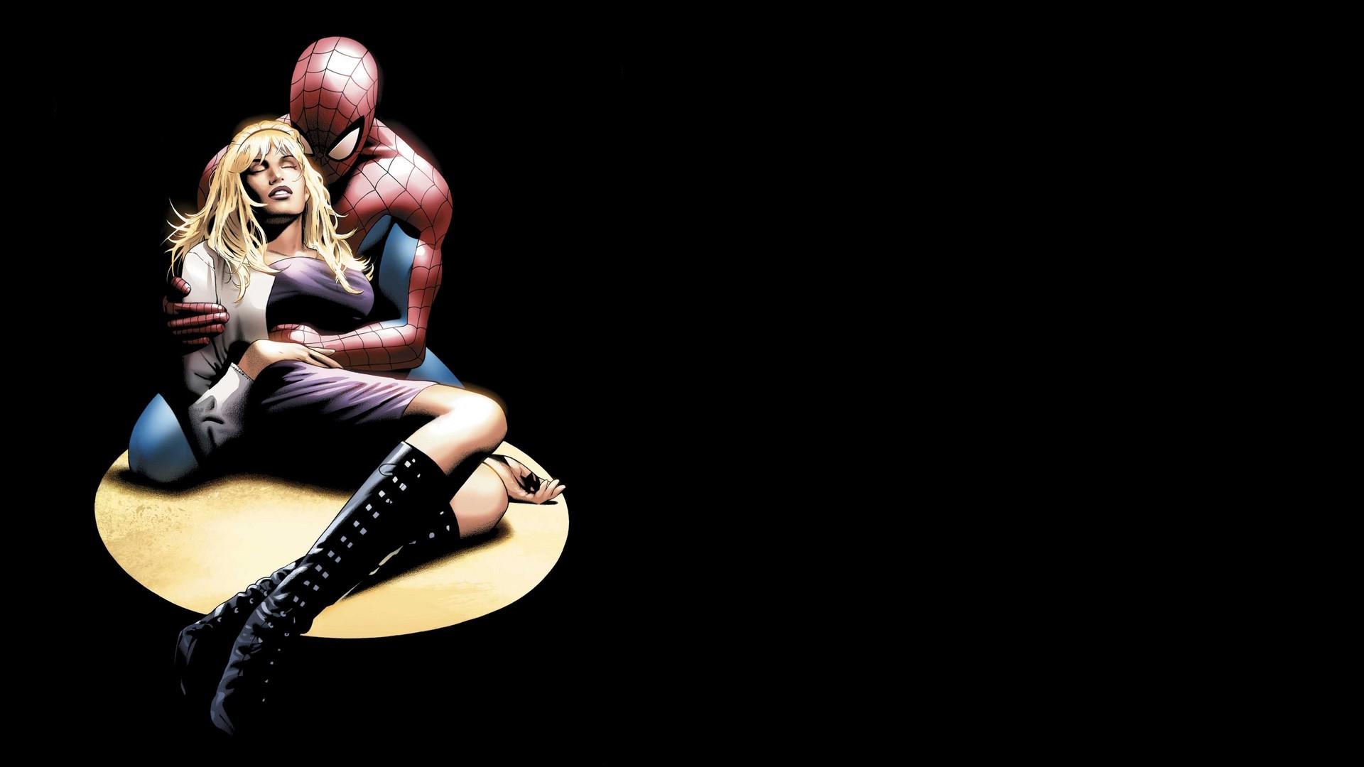 Spiderman Comics Spider-man Superhero with women Wallpaper