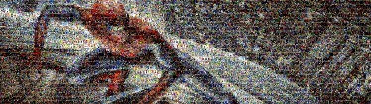 Spiderman Mosaic Marvel Comics Collage Multi Dual Screen   3840×1080 px HD Wallpaper Desktop Background