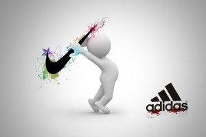 Adidas And Nike Logo Fight