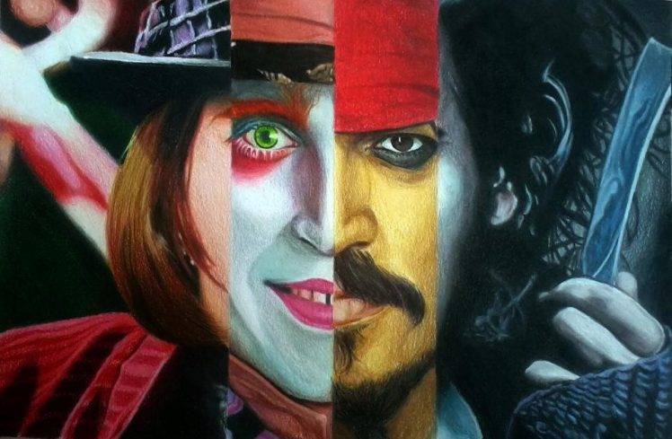 Alice In Wonderland Sweeney Todd Pirates Of The Caribbean Charlie And The Chocolate Factory Johnny Depp Compilation HD Wallpaper Desktop Background