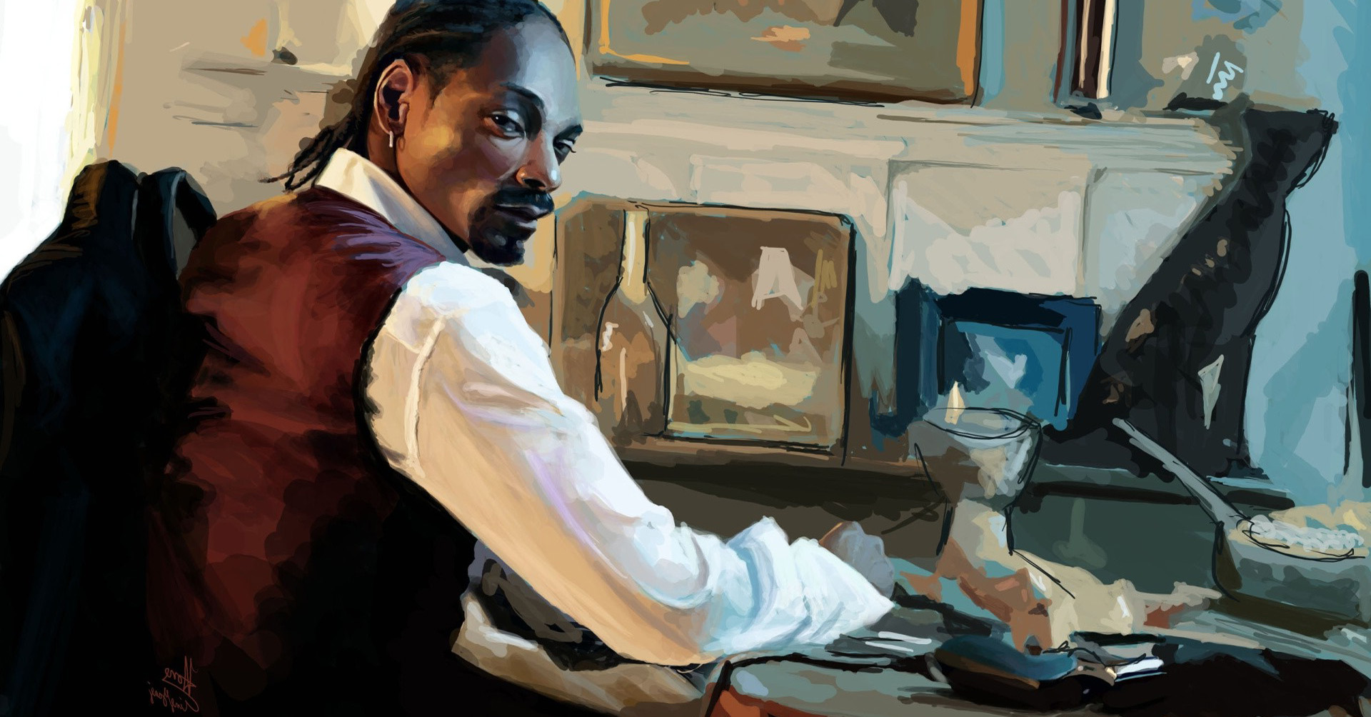 American Paintings Black People Music Rap Snoop Dogg Singers Artwork