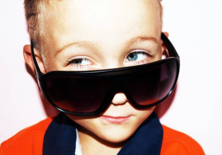 Blonde Kid With A Sunglasses HD Wallpaper Desktop Background