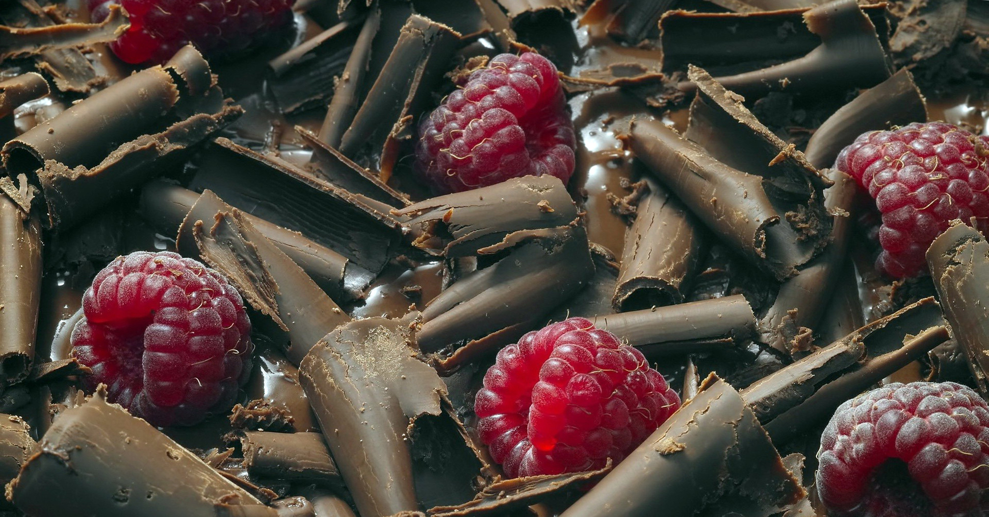Chocolate Dessert Raspberries Wallpaper