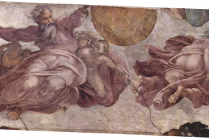 Classic Michelangelo Classic Art Paitings Paintwork Sistine Chapel Creation Of The Stars And Planets Masterpiece