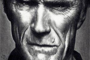 Clint Eastwood Illustrations Artwork Faces Scans