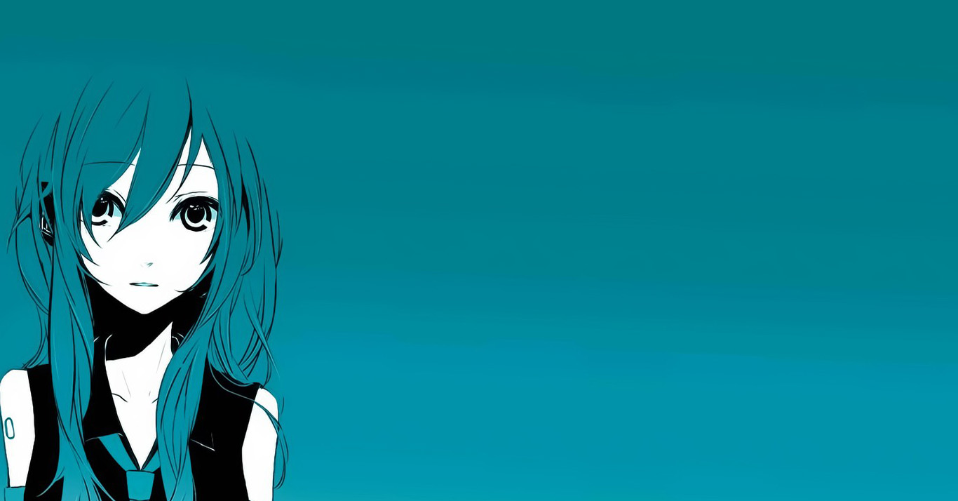 Hatsune Miku Long Hair Illustrations Anime Girls Blue Vocaloid Wallpaper