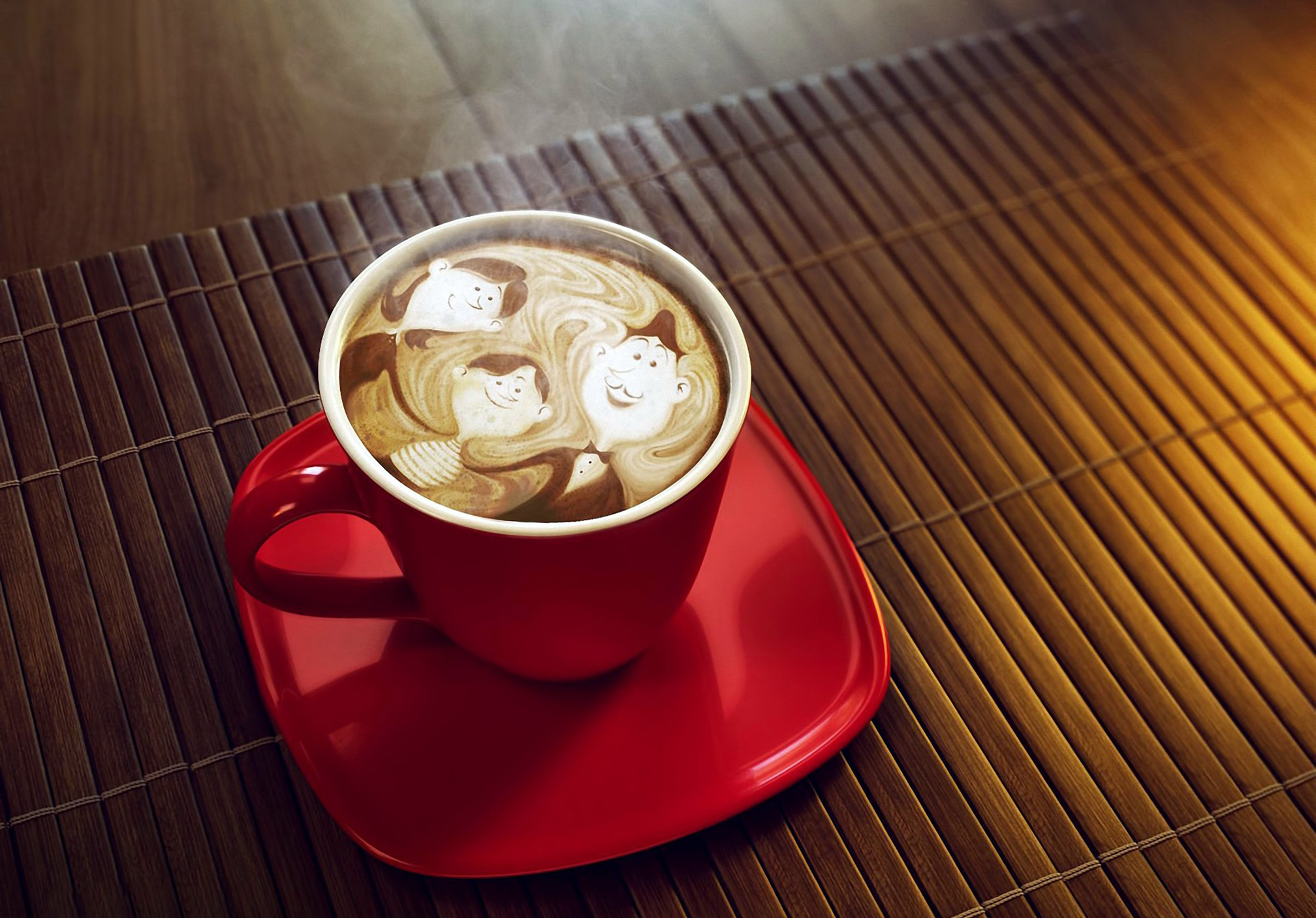 Hot Coffe In The Red Cup Wallpaper