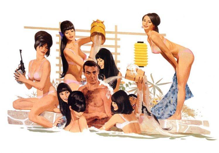 James Bond Sean Connery You Only Live Twice Artwork Bath Agent HD Wallpaper Desktop Background