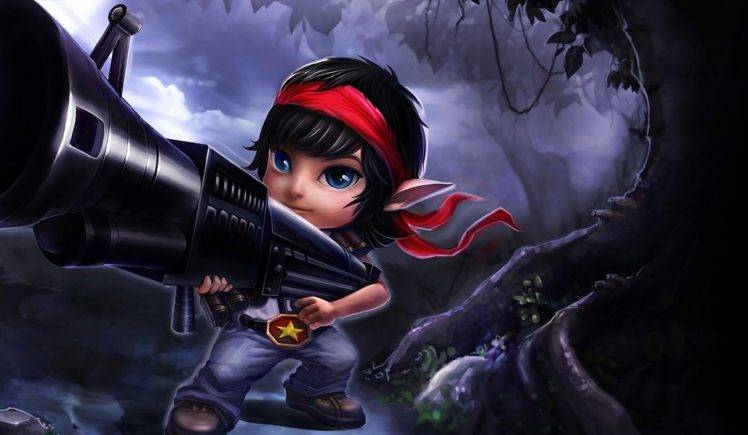 Kid Sketch With A Rifle HD Wallpaper Desktop Background