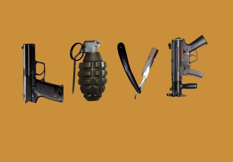 Love Bumb And Gun HD Wallpaper Desktop Background