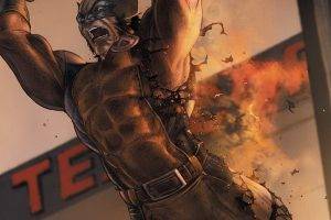 Second Coming Uniforms Comics XMen Wolverine Fire Marvel Comics Burning