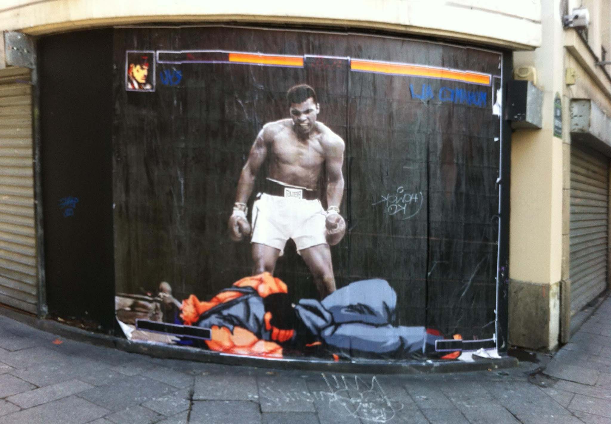 Street Fighter Fight Funny Graffiti Boxing Muhammad Ali Street Art Utopia Paris Video Games Humor Wallpaper