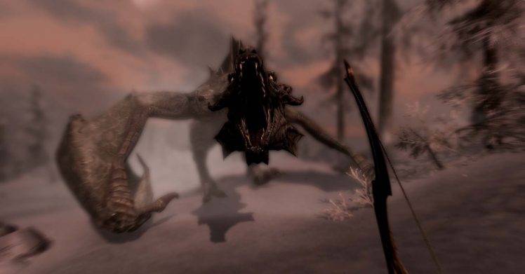 The Elder Scrolls V Skyrim Blurred View Animal Run HD Wallpaper Desktop Background