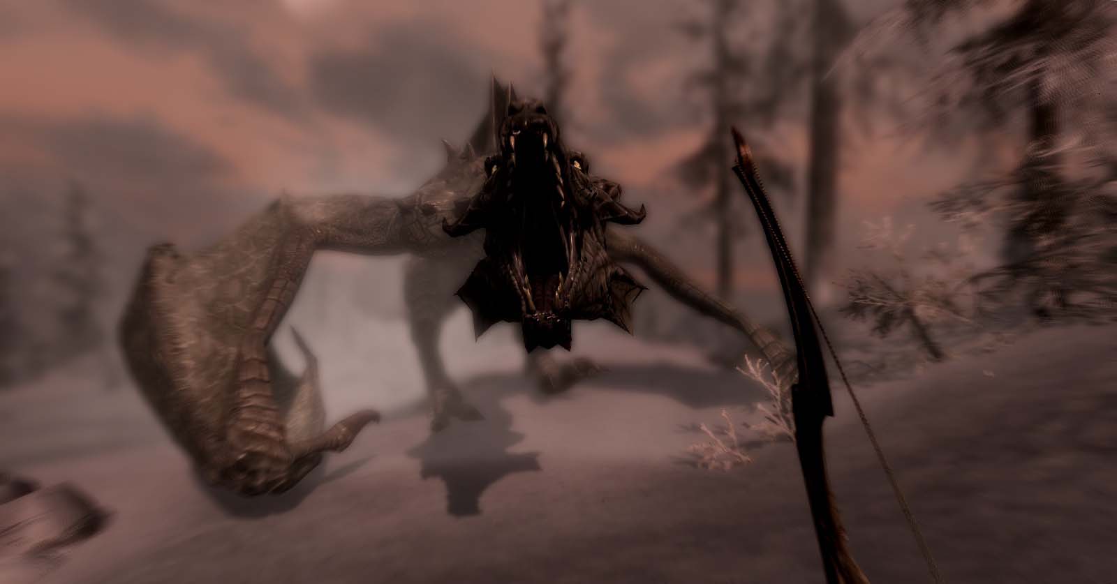The Elder Scrolls V Skyrim Blurred View Animal Run Wallpaper
