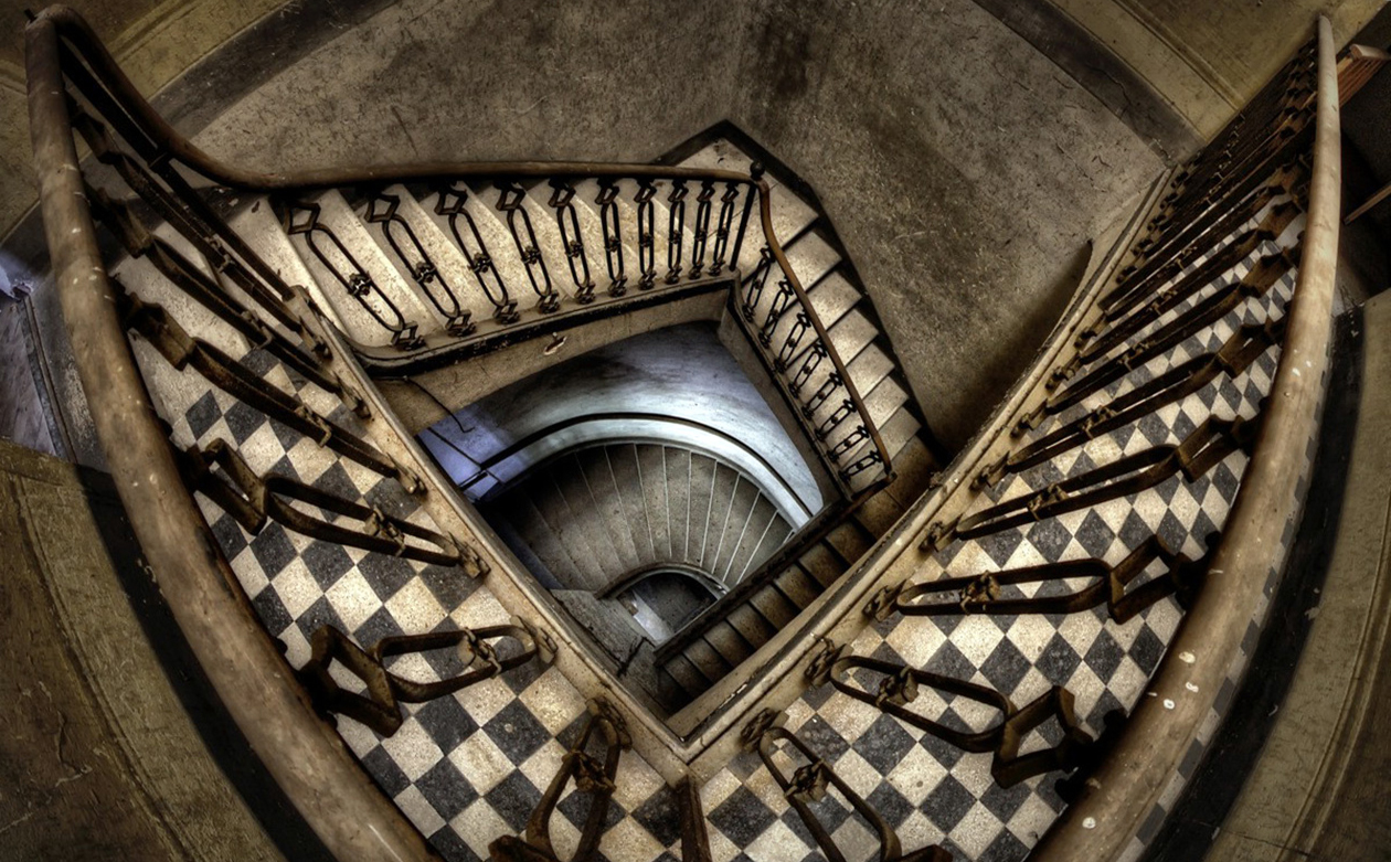 Vertical Stairways Photo Wallpaper