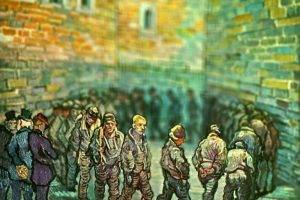 Vincent Van Gogh Tiltshift People On The Line