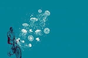 Bicycles Illustrations Octopus Jellyfish