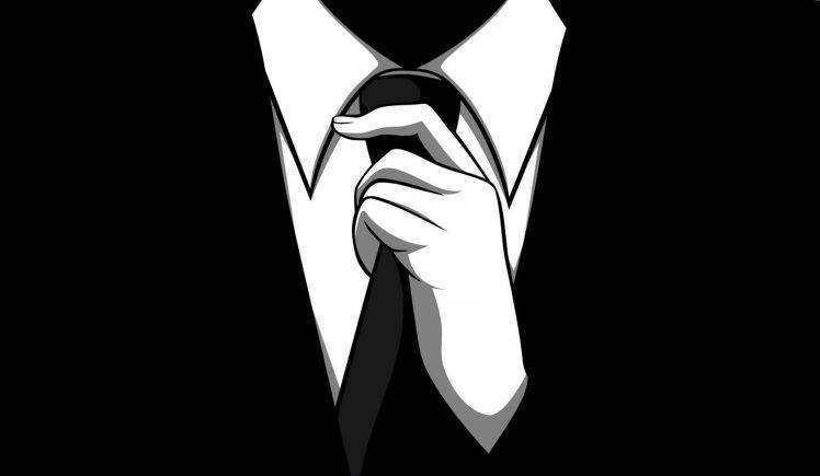Black And White Suite Tie Men HD Wallpaper Desktop Background