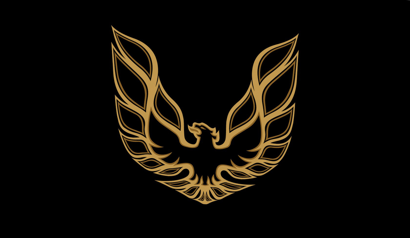 Black Background Phoenix Pontiac Firebird Logos Wallpaper