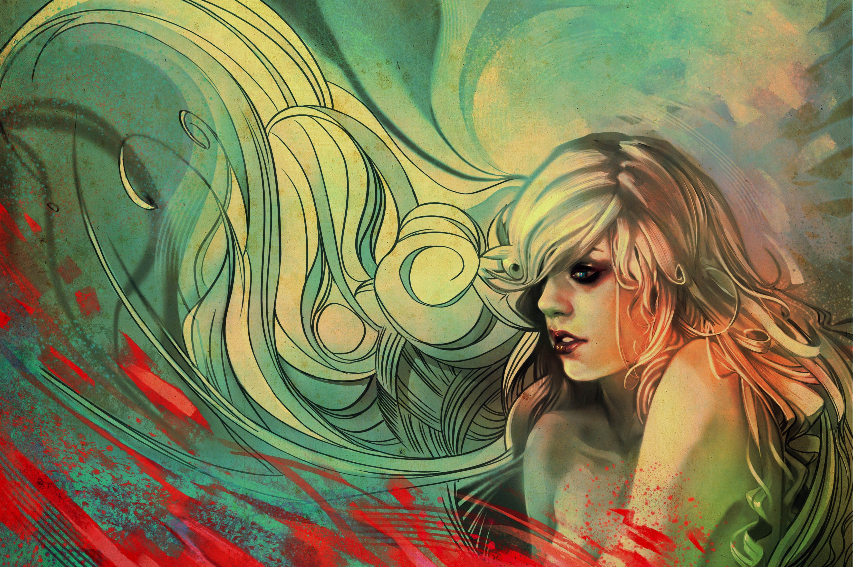 Blondes Women Fantasy Art Artwork Wallpaper