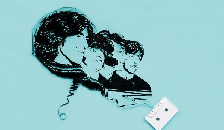 Cassette Tape The Beatles Blue Background HD Wallpaper Desktop Background