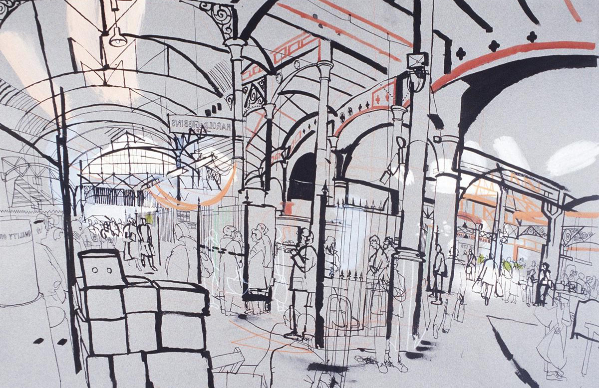 Cityscapes England London Europe United Kingdom Artwork Drawings Traditional Art Lucinda Rogers Wallpaper