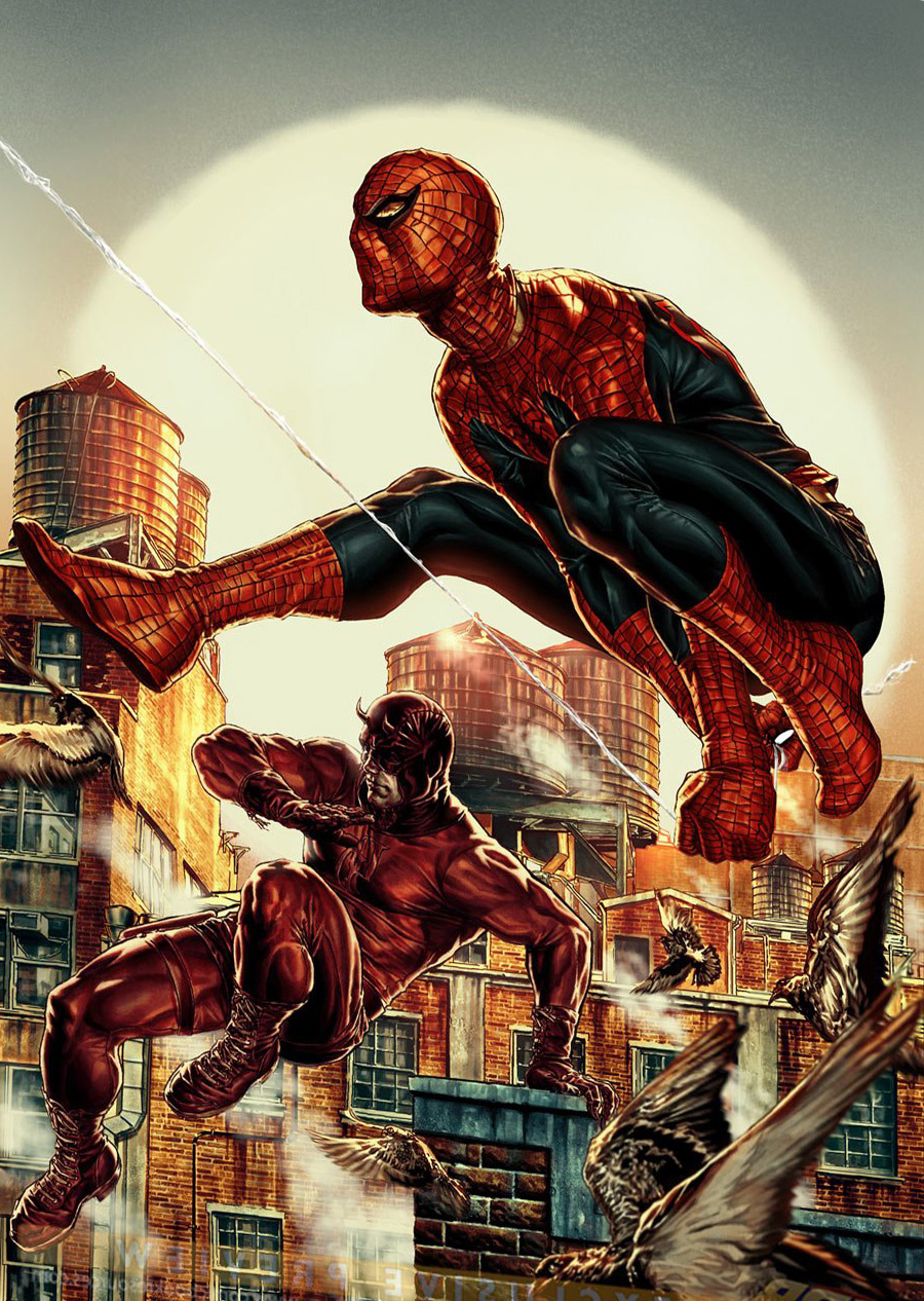 Comics Spiderman Daredevil Marvel Comics Movies Birds Flying Wallpapers