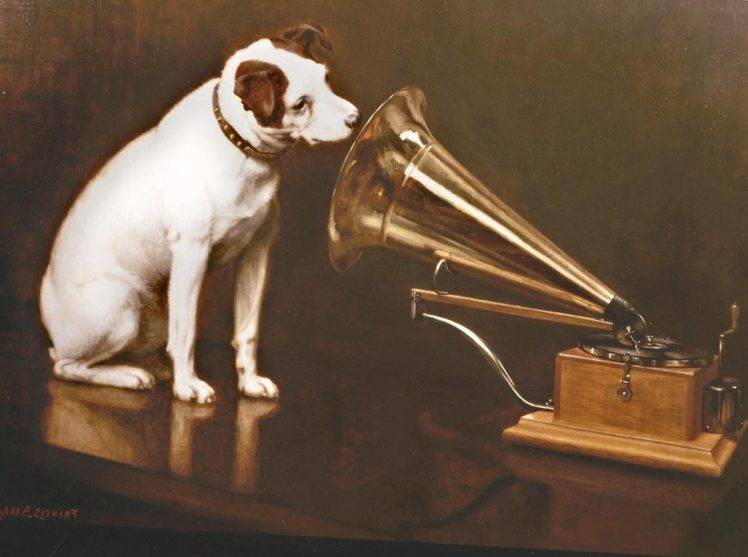 Dogs Gramophone HMV HD Wallpaper Desktop Background