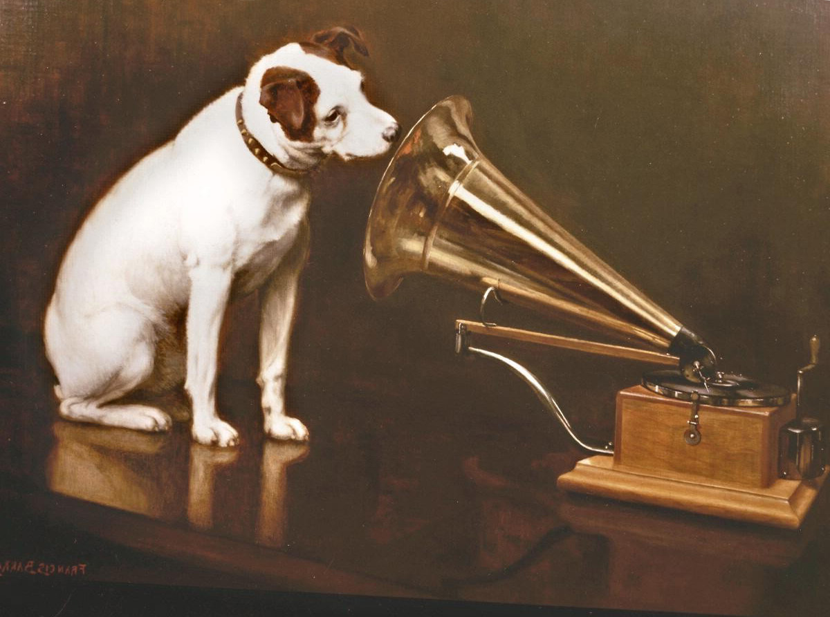 Dogs Gramophone HMV Wallpaper