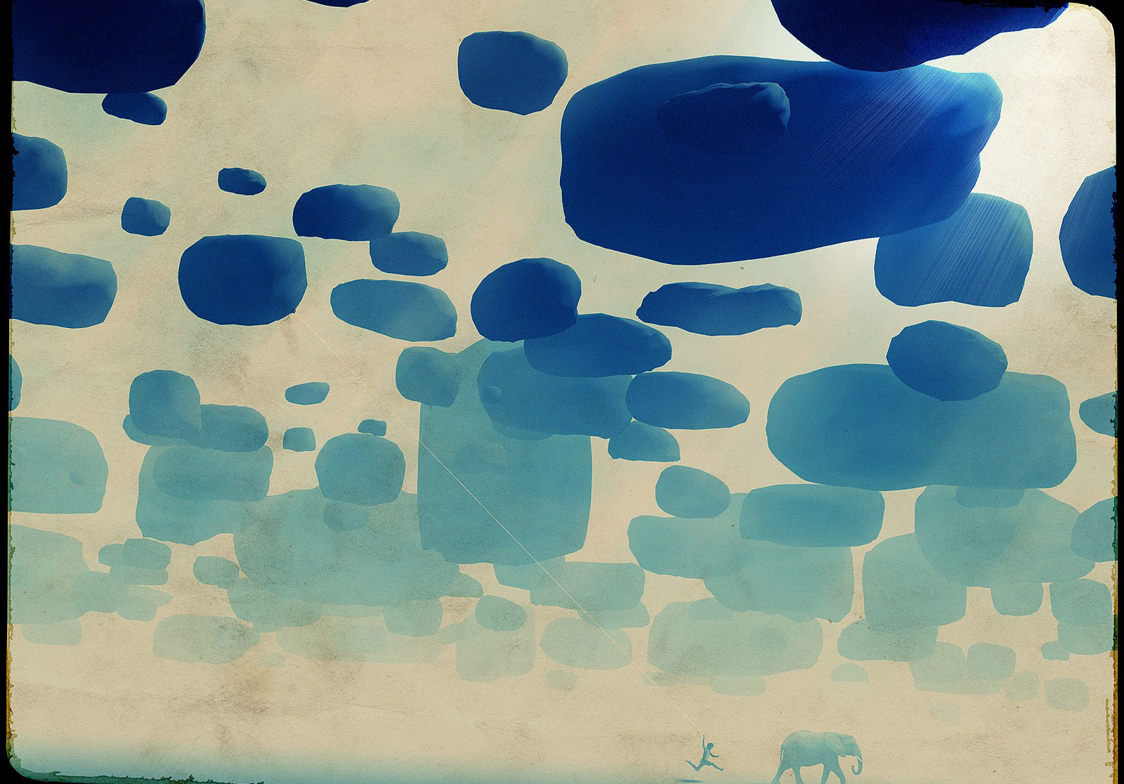 Elephants Abstract Artwork Wallpaper