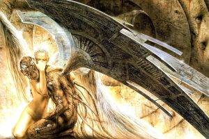 Fantasy Art Digital Art Artwork Angel Angels Women Wings Futuristic Men Techno
