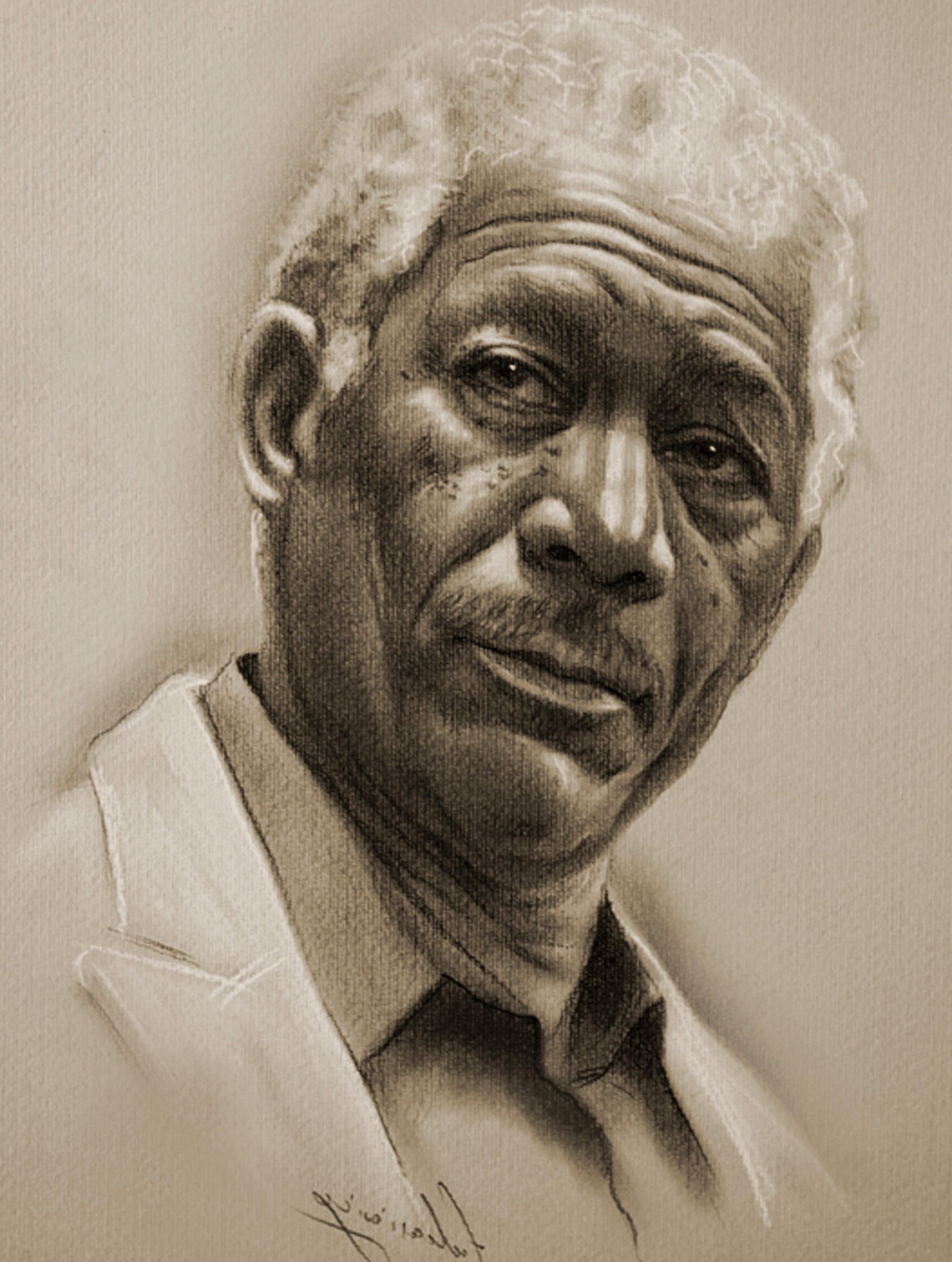 Illustrations Artwork Morgan Freeman Wallpaper