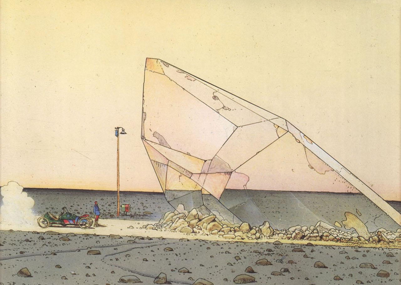 Landscapes Artwork Minerals Traditional Art Moebius Diamond Crystal French Artist Wallpaper