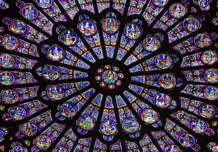 Landscapes Nature France Window Cathedral Notre Dame Paris HD Wallpaper Desktop Background
