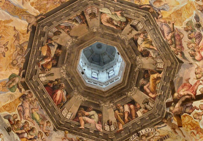 Last Italy Florence Cathedral Judgement Heaven Roof Empire Wallpaper