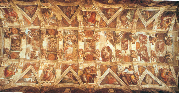 Masterpiece Michelangelo Buonarroti Sistine Ceiling Paintings Artwork  Classic Art Ceiling Wallpapers HD / Desktop and Mobile Backgrounds