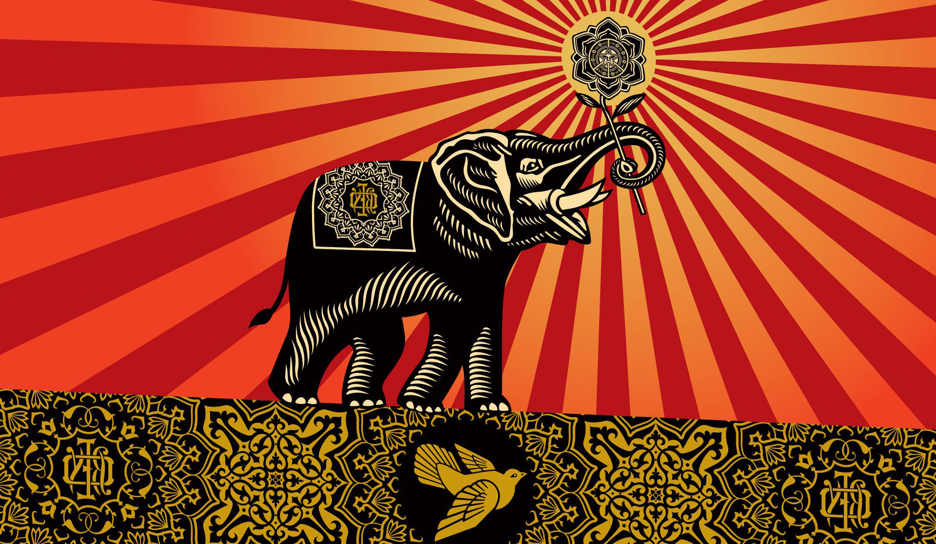 Obey Elephants Shepard Fairey Incase Wallpaper