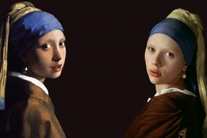 P Aintings Scarlett Johansson Artwork Johannes Vermeer The Girl With A Pearl Earring Masterpiece Mirror Famous Woman