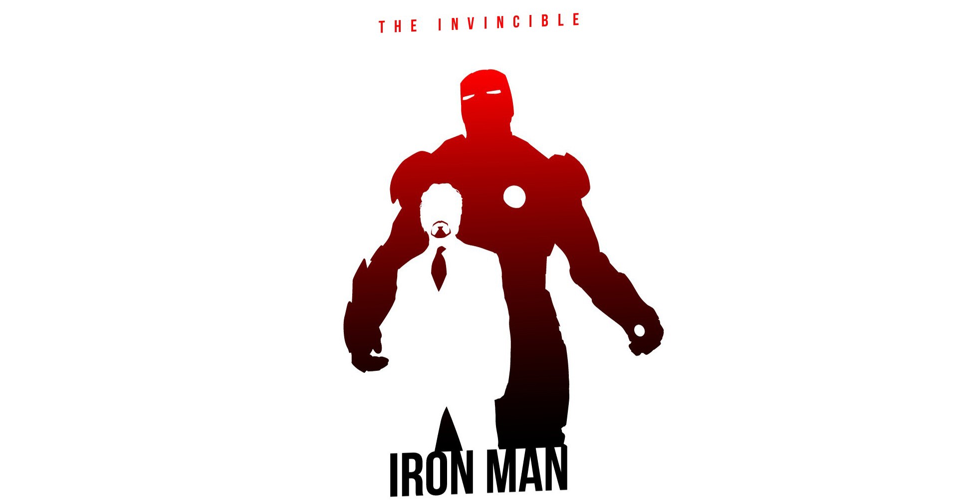 Posters Hero Fan Art White Background Minimalistic Iron Man Silhouette Robert Downey Jr Marvel Comics The Avengers Text Only Wallpaper
