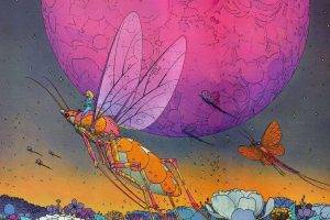Science Fiction Artwork Traditional Art Moebius French Artist Landscapes Planets Insects