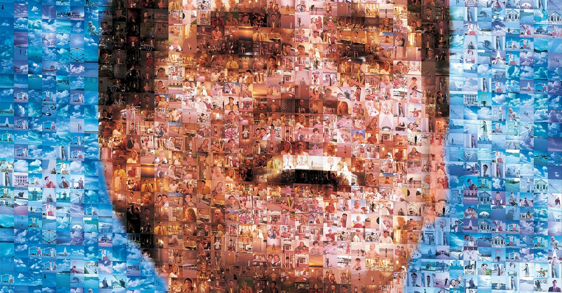 Screenshots Jim Carrey Smiling Artwork Scenes Faces Mozaic The Truman Show Portraits Wallpaper
