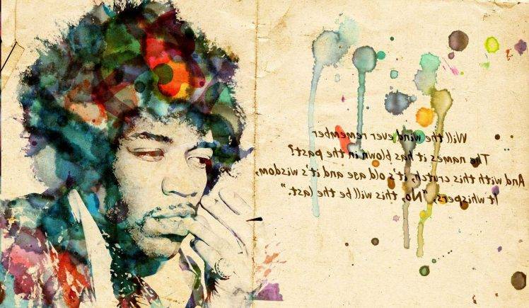 Text Jimi Hendrix Artwork HD Wallpaper Desktop Background