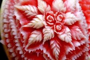 Watermelons Artwork Floral Fruit Carving