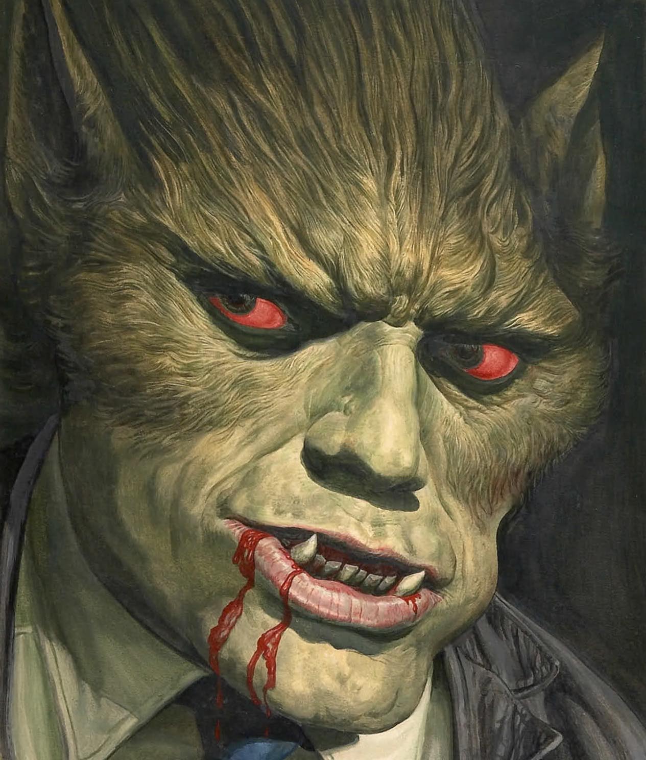 Werewolf Artwork Men Allian Green Red Eye Wallpaper