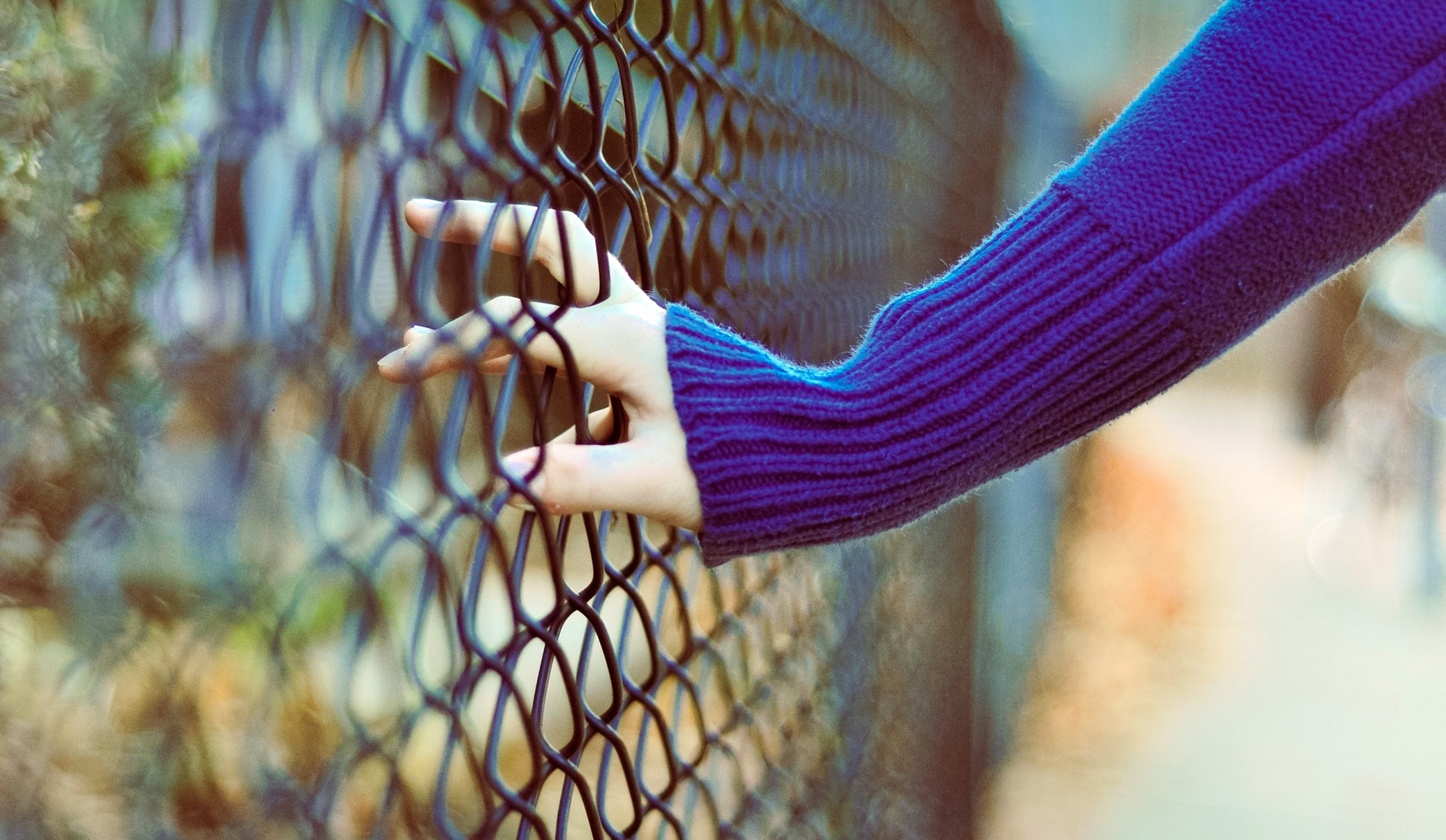 Women Hand On The Fence Wallpaper