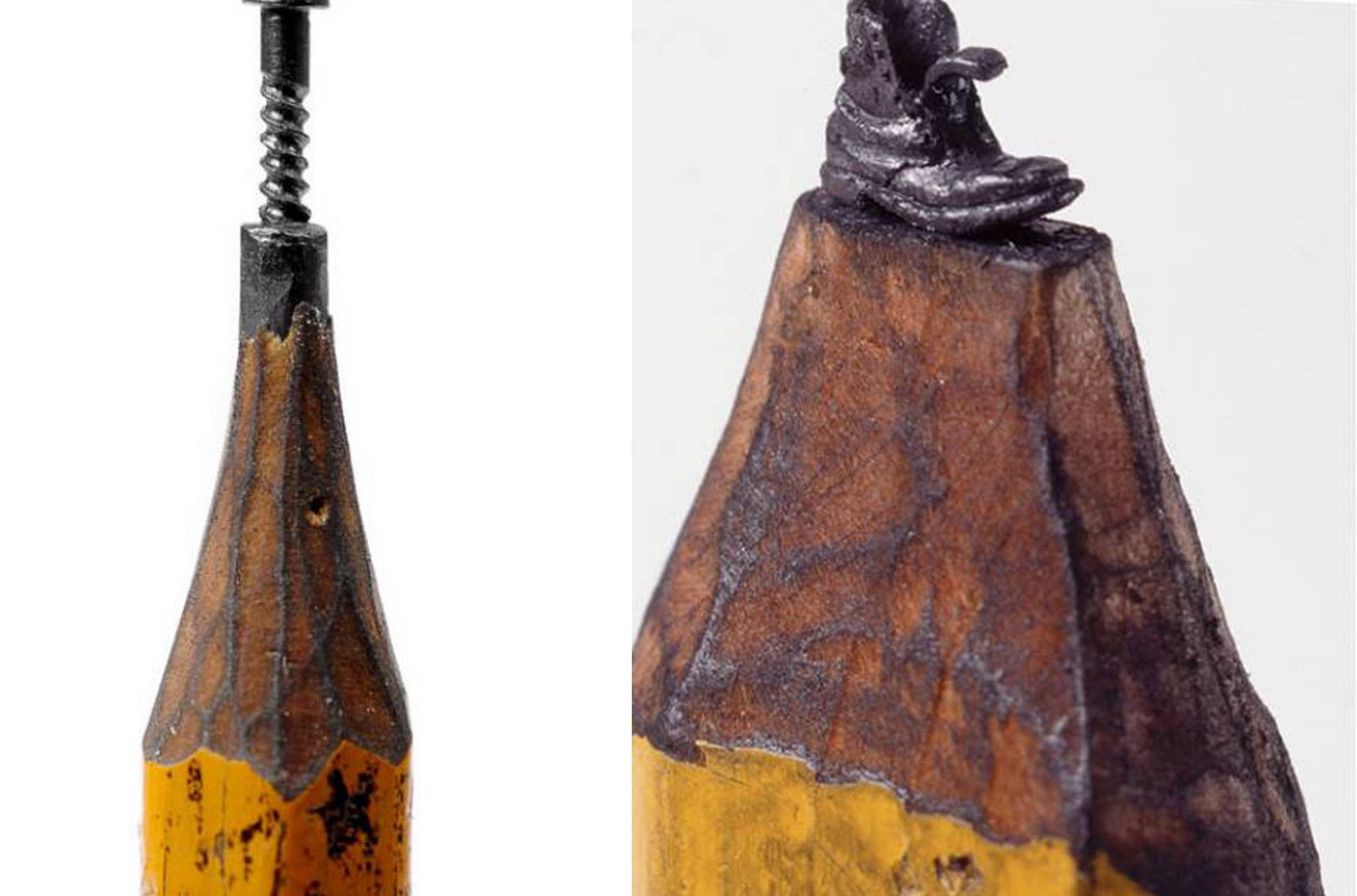 Yellow Pencil Screw Metal Shoes Wallpaper